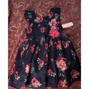 NWT Zunie Girl Navy Floral Dress size 3T